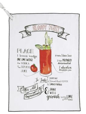 Shiraleah Bloody Mary Cocktail Tea Towel